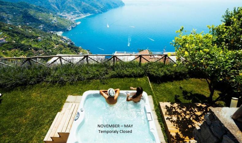 Sea View Villa In Ravello With Lemon Pergola, Gardens And Jacuzzi - Ideal For Elopements Экстерьер фото